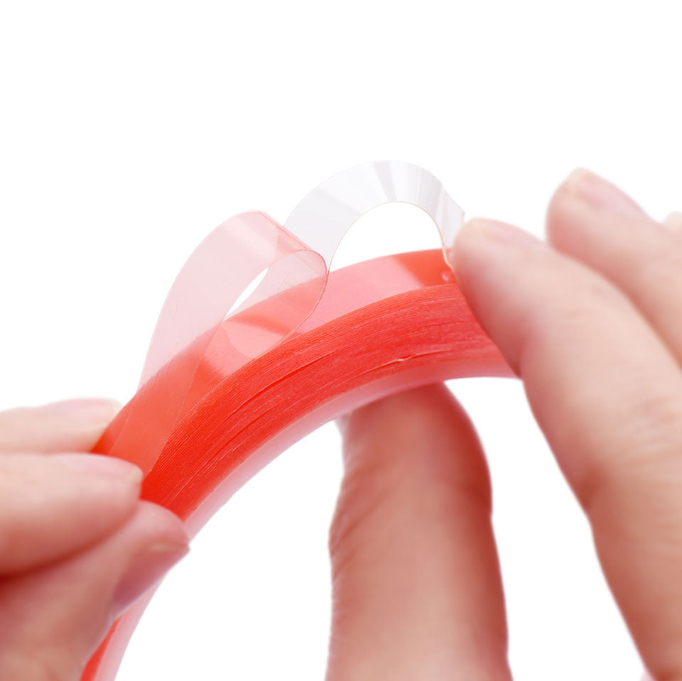 10mm x 0.2mm x 10 meters Multi-Purpose High Strength Transparent Acrylic Gel Adhesive Double Sided Tape Roll No Residue