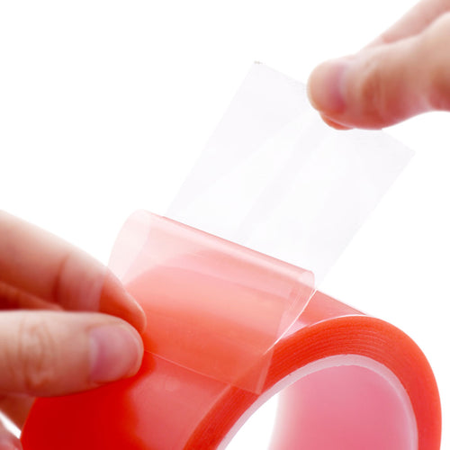 35mm x 0.2mm x 10 meters Multi-Purpose High Strength Transparent Acrylic Gel Adhesive Double Sided Tape Roll No Residue