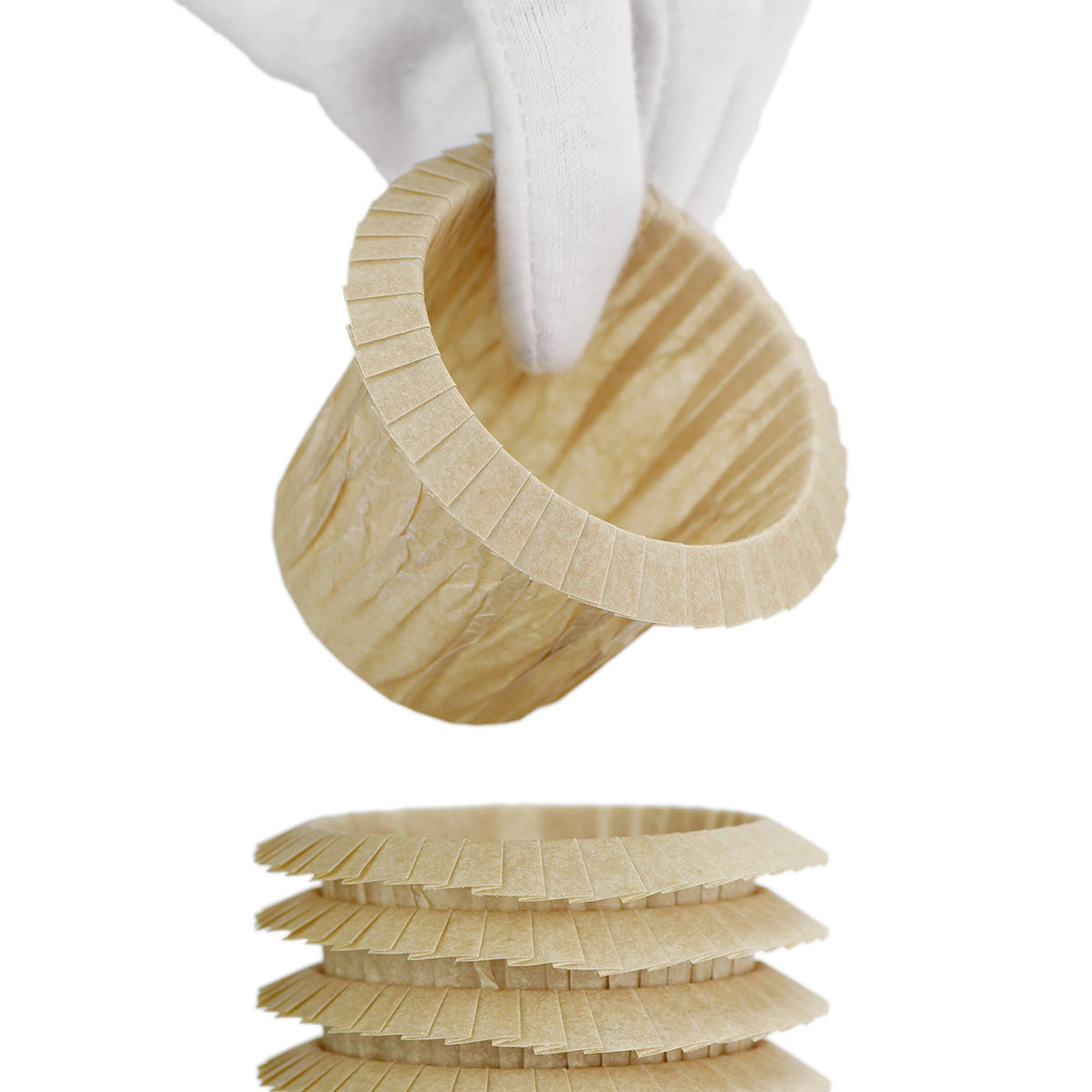 Pack of 60 Brown Cupcake Muffin Cases/Standard Baking Paper Cups Wraps Liners with Elegant Folded Edge (No Moulds Needed) -FiveSeasonStuff