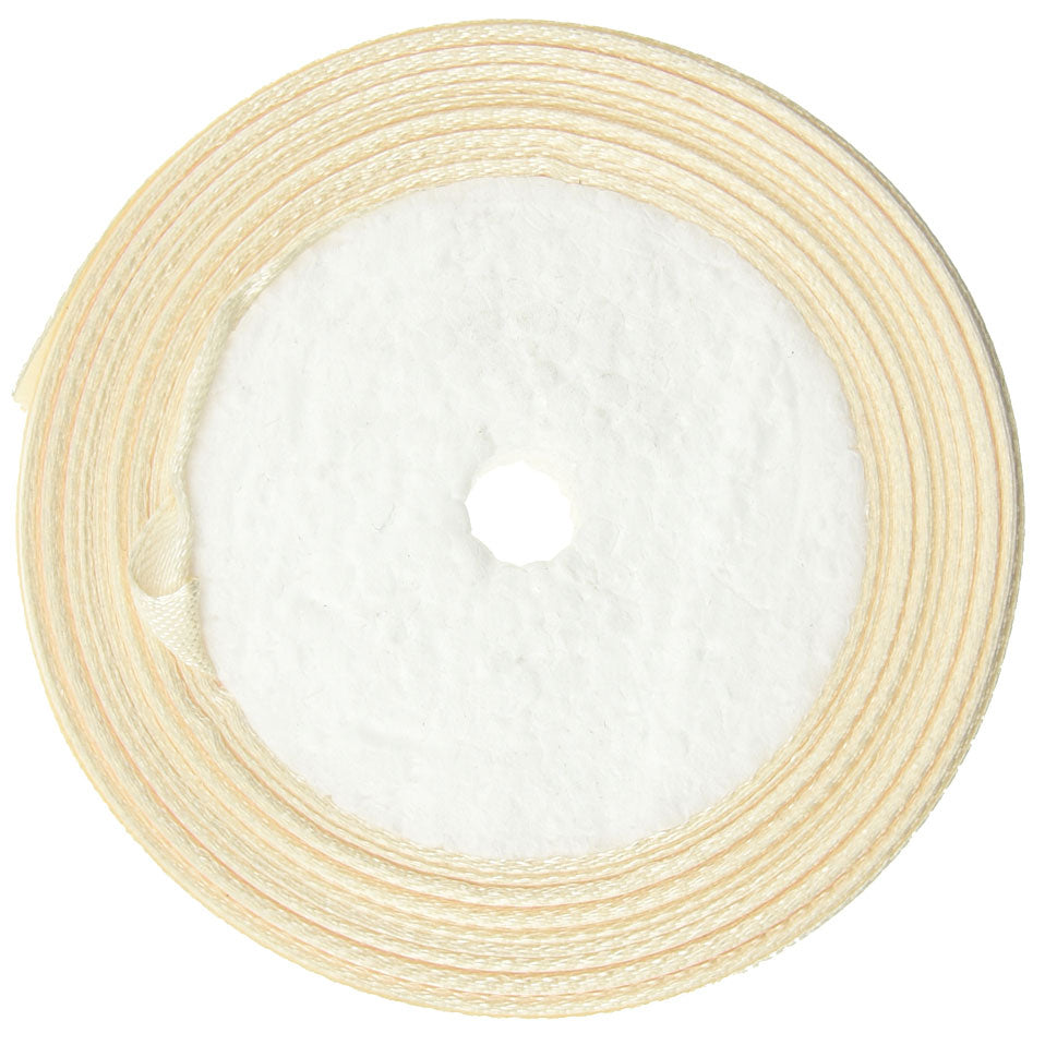 25mm Beige Single Sided Satin Ribbon