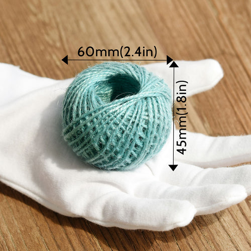 3-Pack of Natural Jute Twine Hemp Rope (98 Yards) Blue