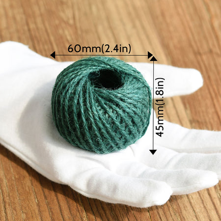 3-Pack of Natural Jute Twine Hemp Rope (98 Yards) Green