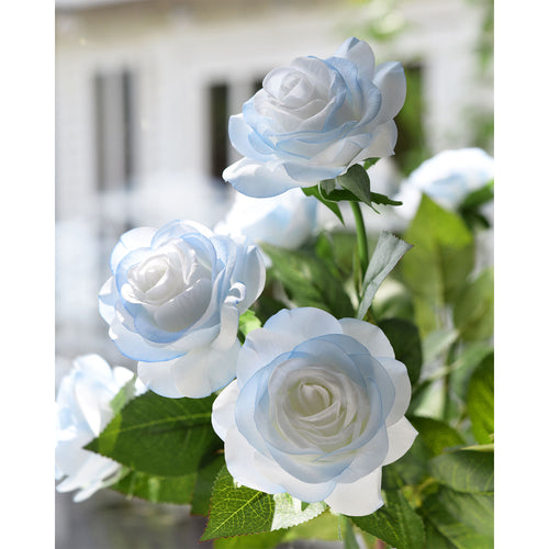 Real Touch Antarctic Icy Blue Roses Silk Artificial Flowers ‘Petals Feel and Look like Fresh Roses' Wedding, Bridal, Home Décor