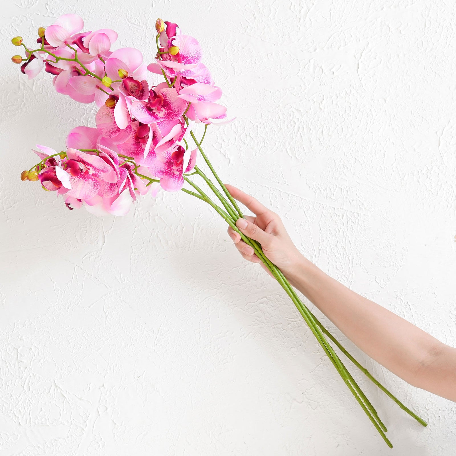 Pastel Violet 2 Stems Real Touch Artificial Butterfly Orchids/Moth Orchid/Phalaenopsis Flowers 27.6" Tall 70cm