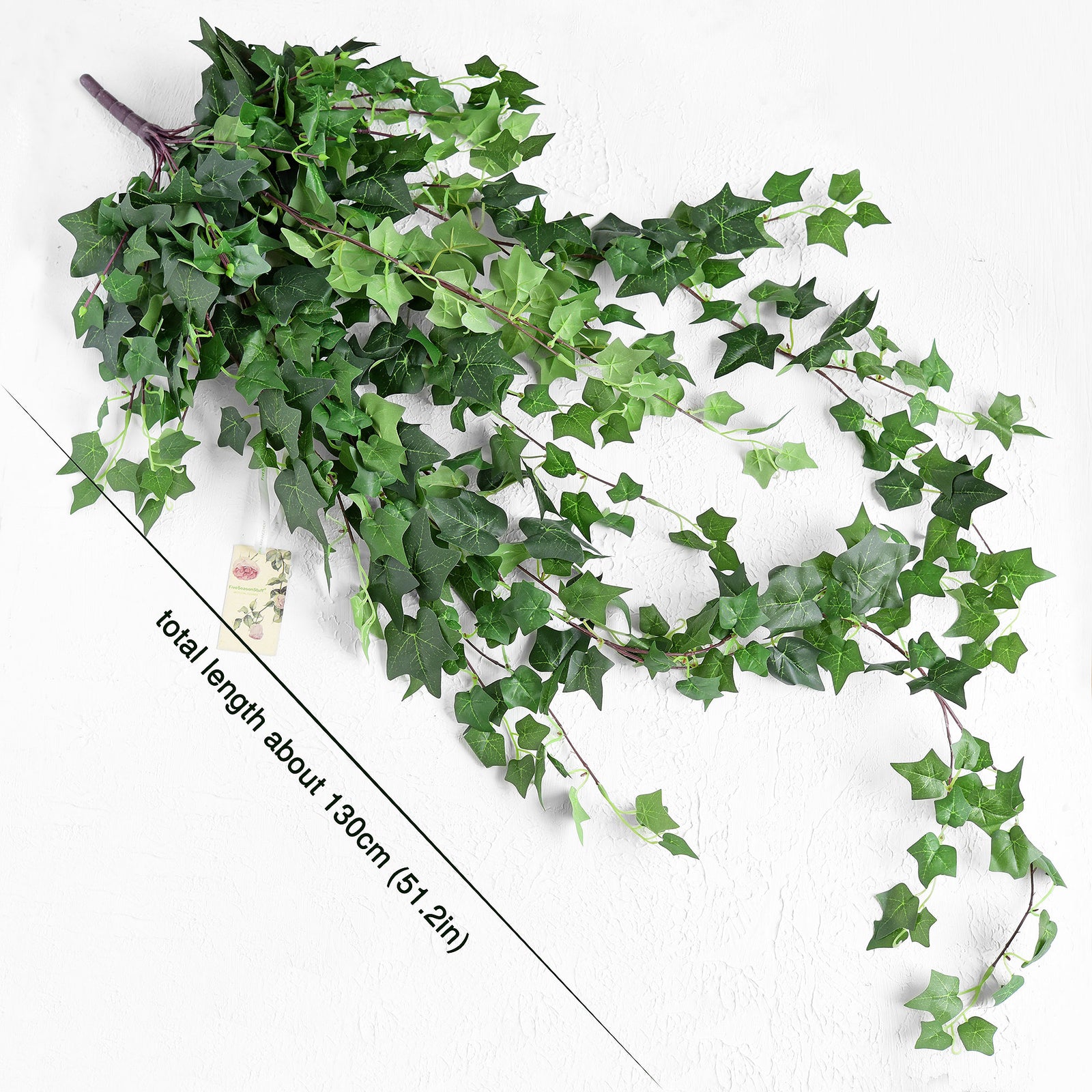 FiveSeasonStuff 4.3 ft (130cm) Cascading Ivy Greenery Artificial Garland