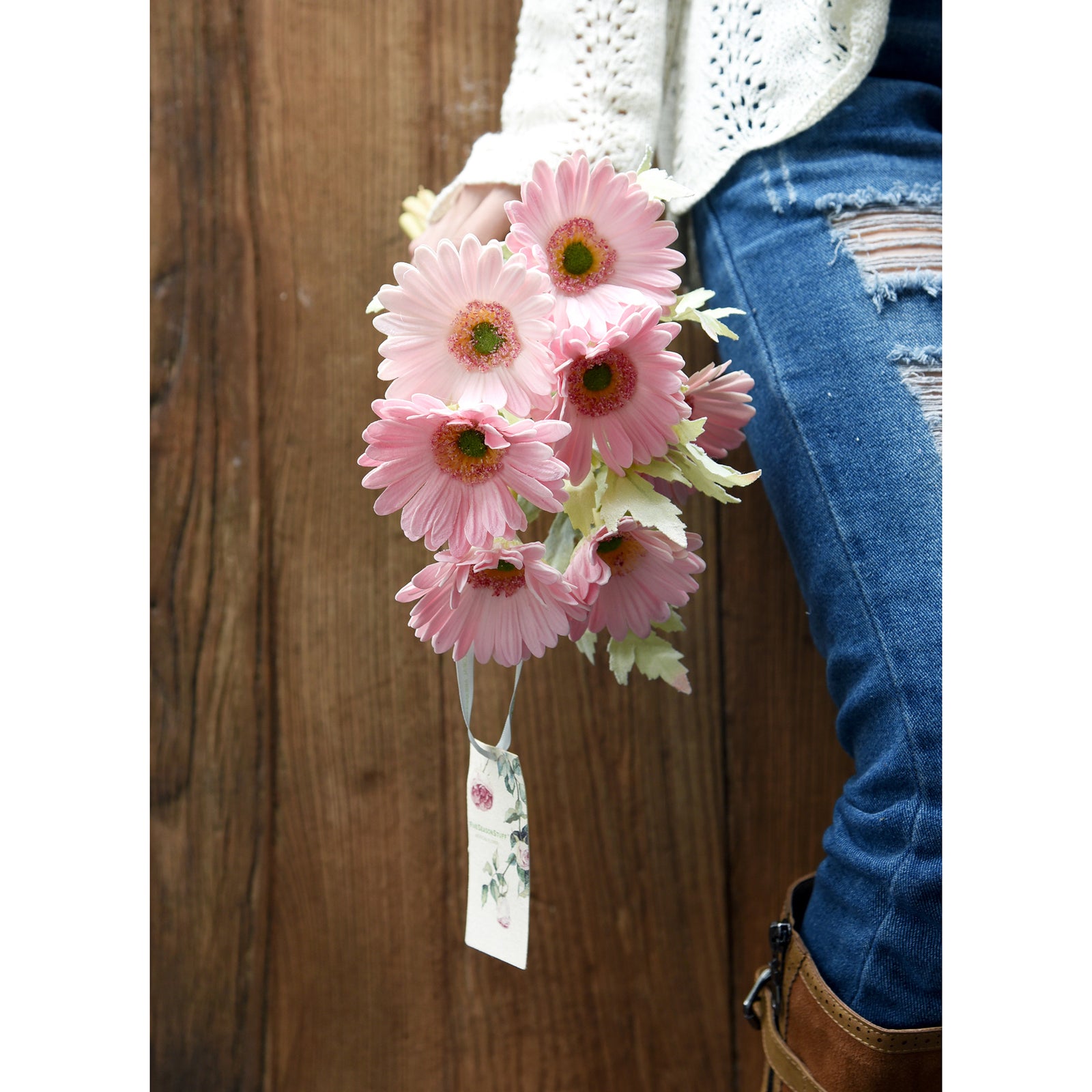 Real Touch Gerbera Flower Stems, Set of 7, 12.2 Inch – 8 Colors