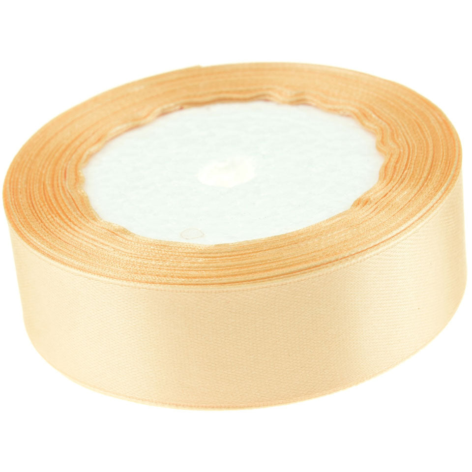 20mm Lemon Chiffon Single Sided Satin Ribbon