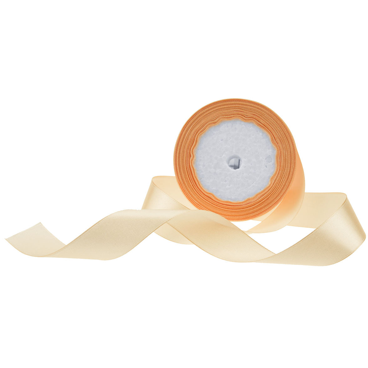 10mm Lemon Chiffon Single Sided Satin Ribbon