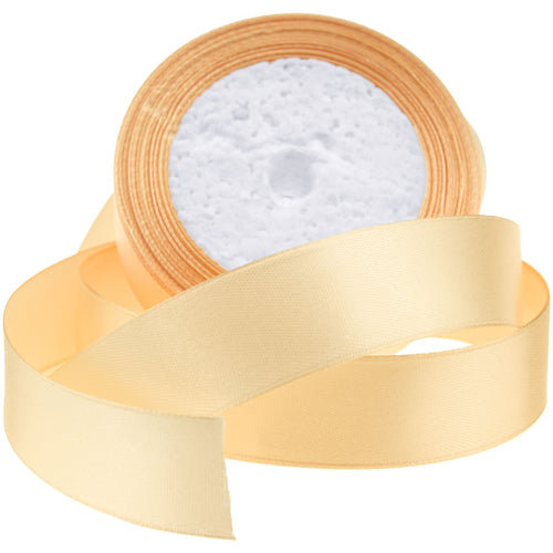 10mm Lemon Chiffon Single Sided Satin Ribbon