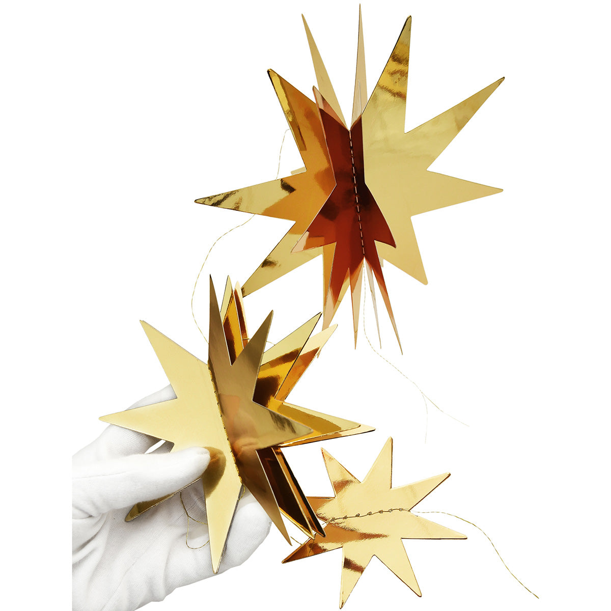 FiveSeasonStuff Paperboard Star Garlands, Banner, Decorations, Hangings for Christmas, Home Decor, Photo Wall Backdrop, Wedding, Birthday, Baby/Bridal Shower, Kids Bedroom