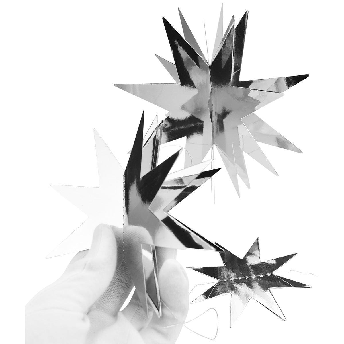 FiveSeasonStuff Paperboard Star Garlands, Banner, Decorations, Hangings for Christmas, Home Decor, Photo Wall Backdrop, Wedding, Birthday, Baby/Bridal Shower, Kids Bedroom