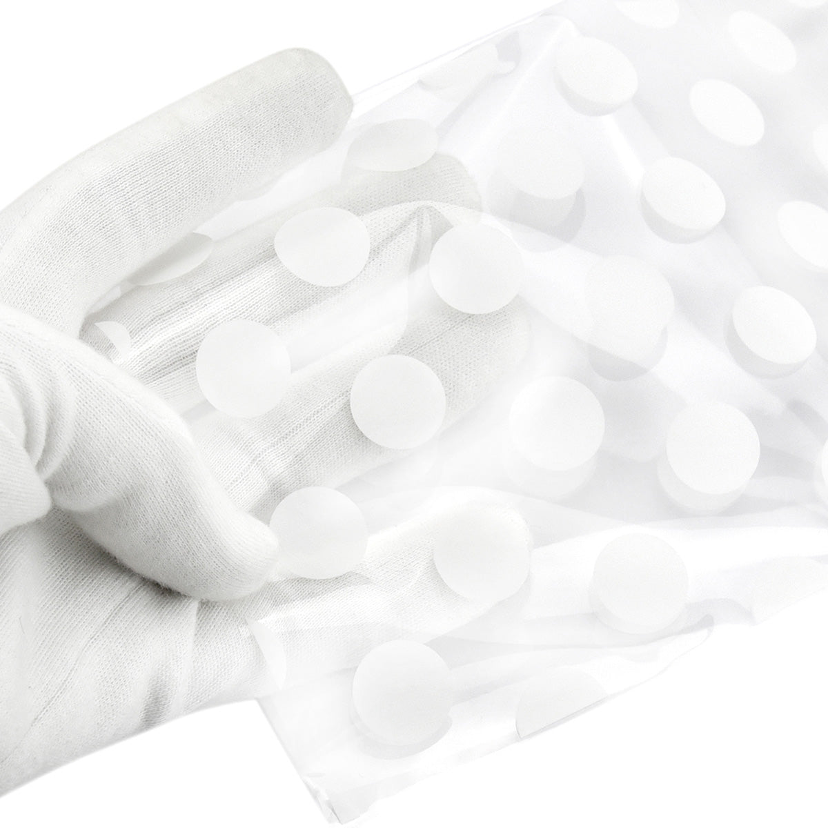 White Polka Dots Plastic Gift Bags 100 Pieces