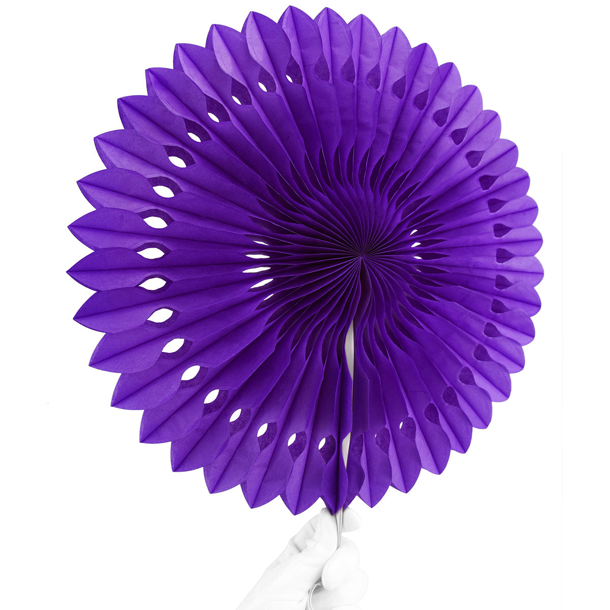 Purple Paper Fan Decoration Paper Rosette 5 Pieces