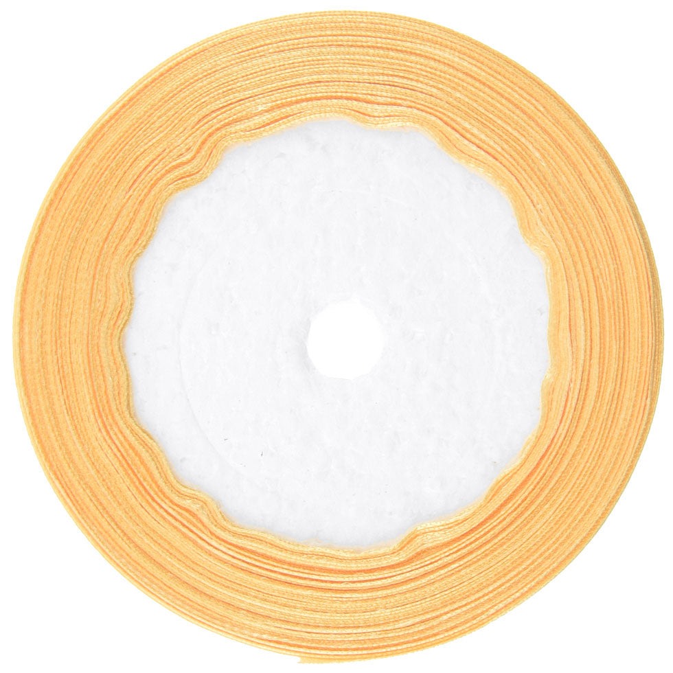 10mm Lemon Chiffon Single Sided Satin Ribbon
