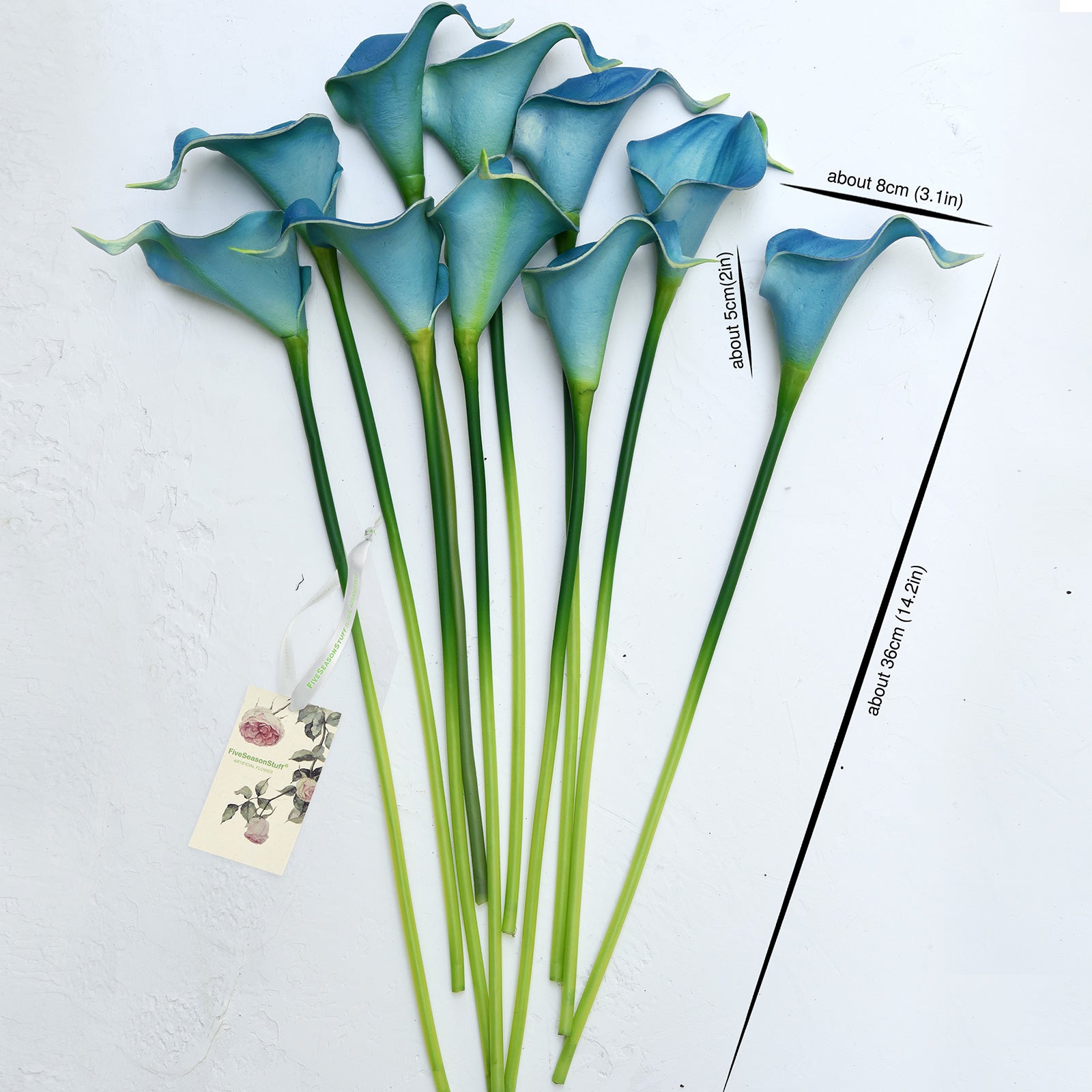 Ocean Radiance Real Touch Calla Lilies Artificial Flower Bouquet 10 Stems