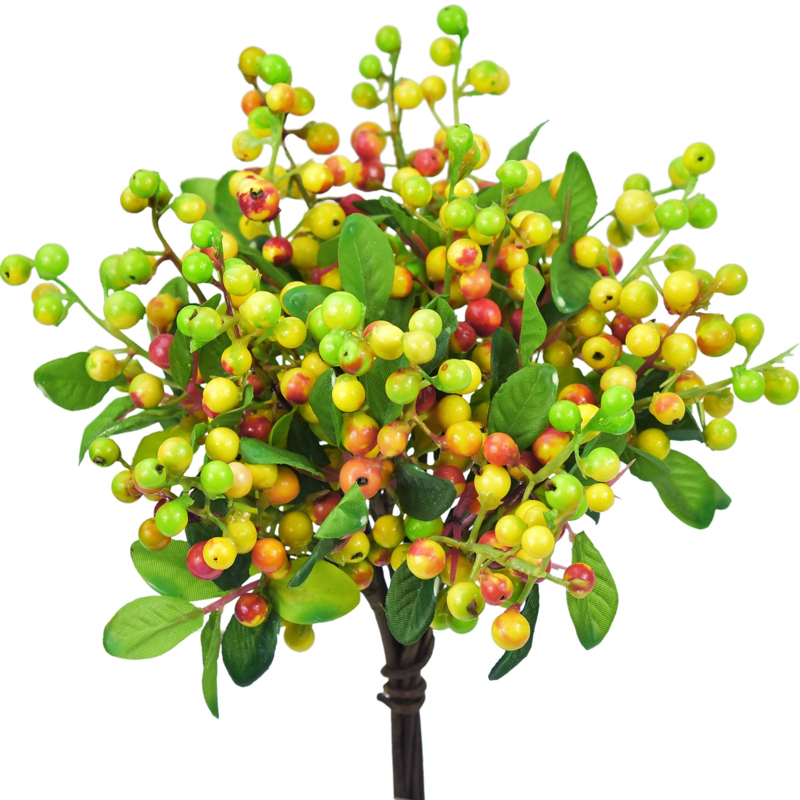 10 Stems Artificial (Yellow) Berry Bouquet 9.8 Inches (25cm) -FiveSeasonStuff