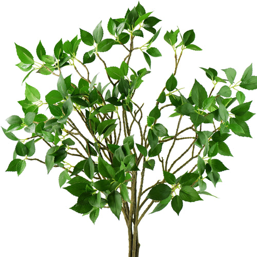 6 Bunches 25.6'' 65cm Real Touch Cherry Blossom Leaves and Branches Artificial Greenery Fillers