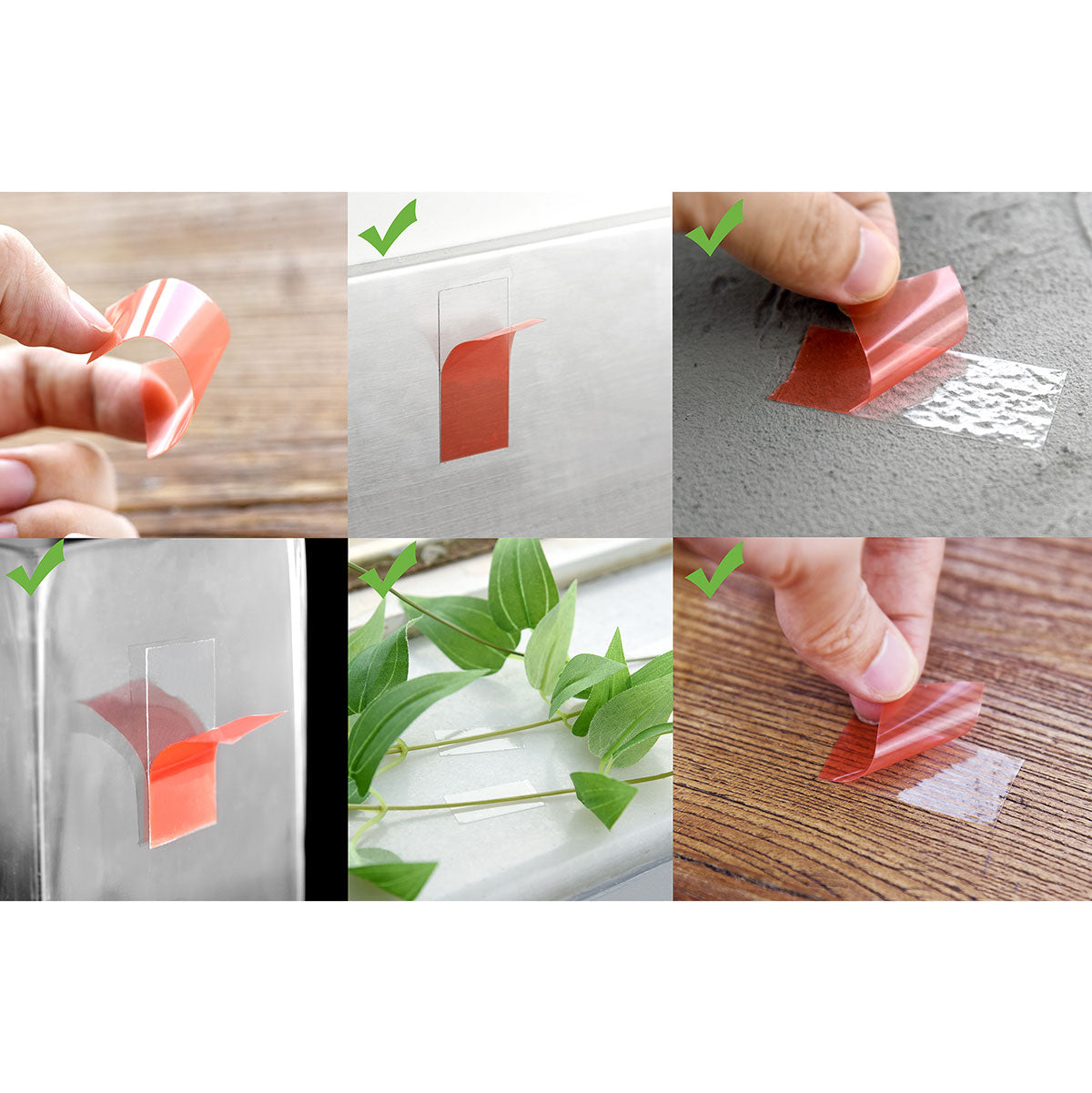 35mm x 0.2mm x 10 meters Multi-Purpose High Strength Transparent Acrylic Gel Adhesive Double Sided Tape Roll No Residue