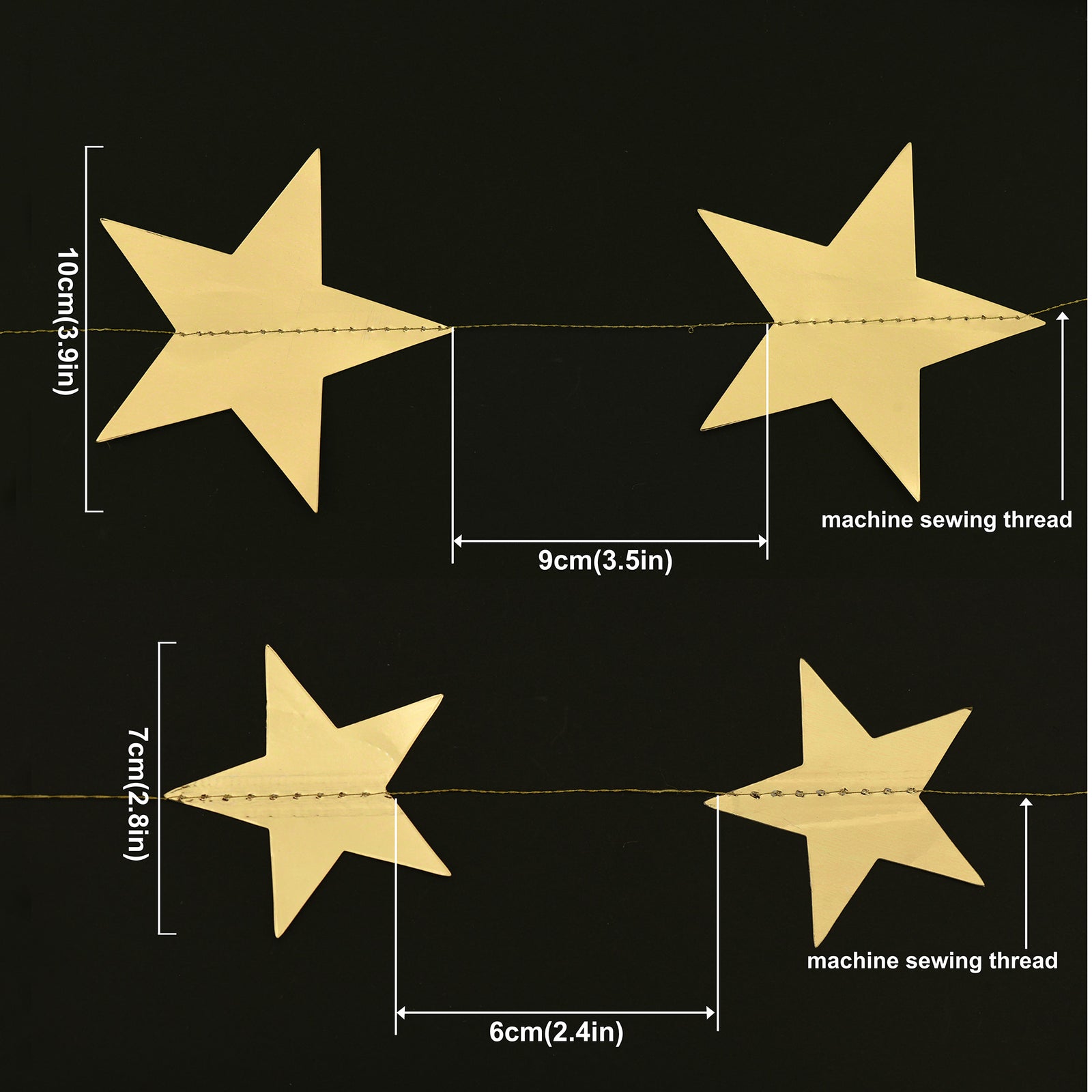 FiveSeasonStuff Paperboard Star Garlands, Banner, Decorations, Hangings for Christmas, Home Decor, Photo Wall Backdrop, Wedding, Birthday, Baby/Bridal Shower, Kids Bedroom