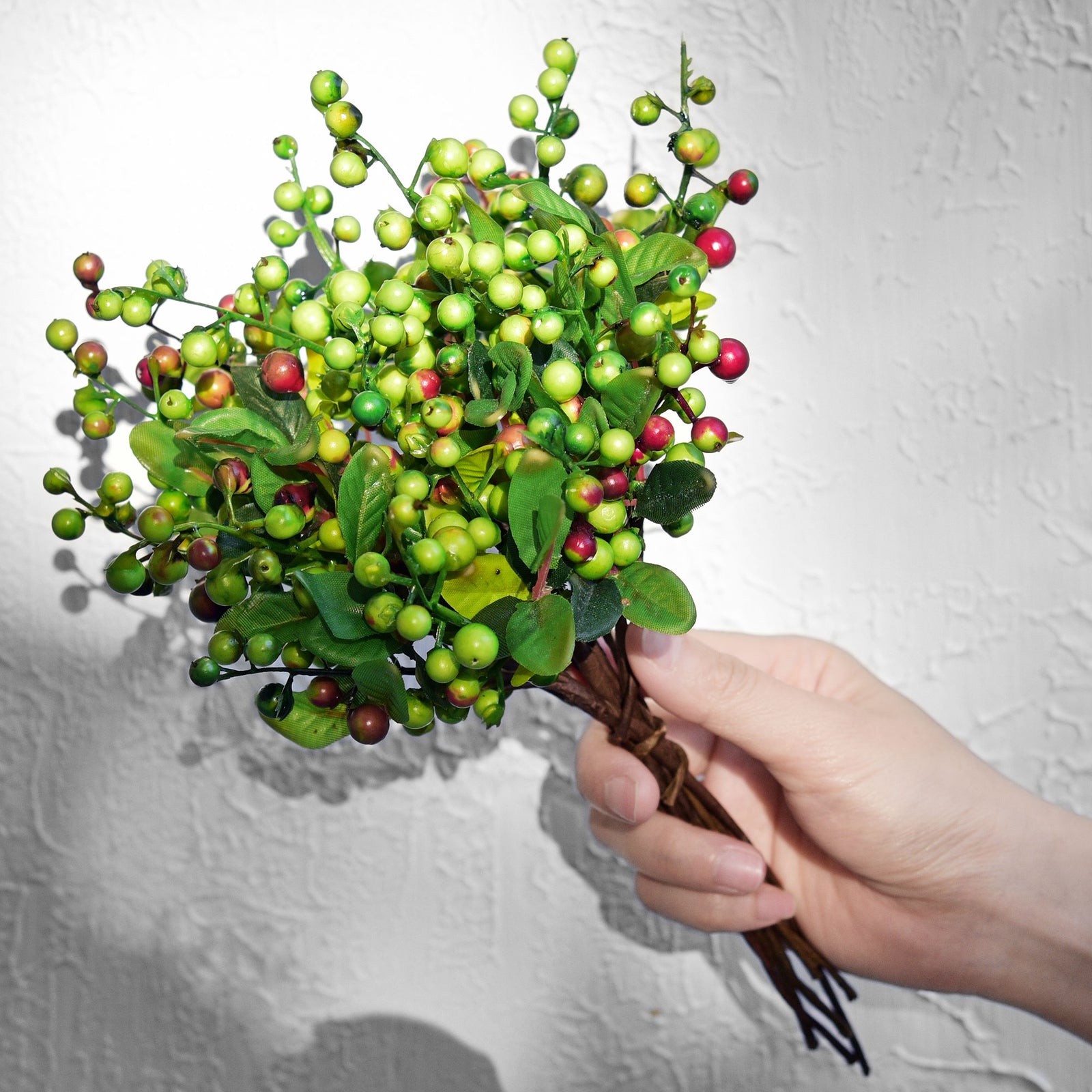 10 Stems Artificial (Green) Berry Bouquet 9.8 Inches (25cm) -FiveSeasonStuff