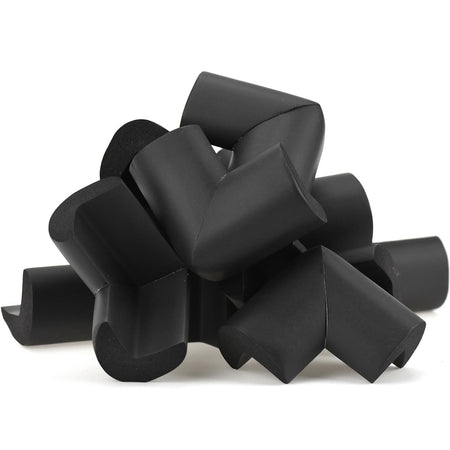 12 Pieces Black Jumbo L-Shaped Foam Corner Protectors