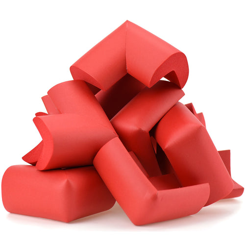 12 Pieces Red Jumbo L-Shaped Foam Corner Protectors