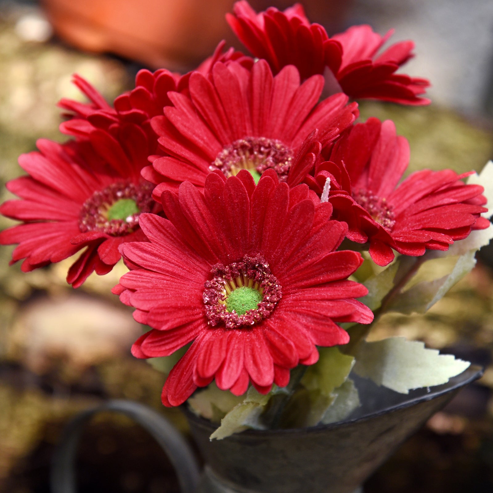Real Touch Gerbera Flower Stems, Set of 7, 12.2 Inch – 8 Colors