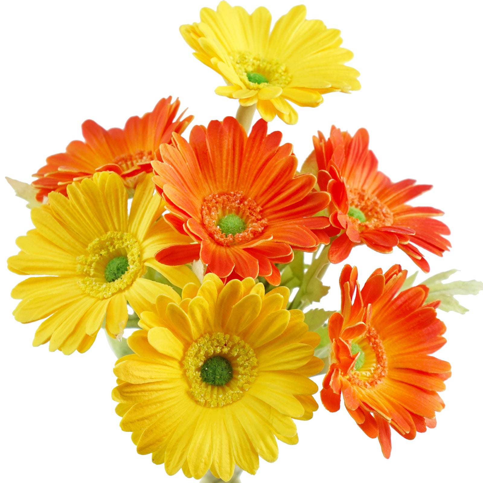 Real Touch Gerbera Flower Stems, Set of 7, 12.2 Inch – 8 Colors