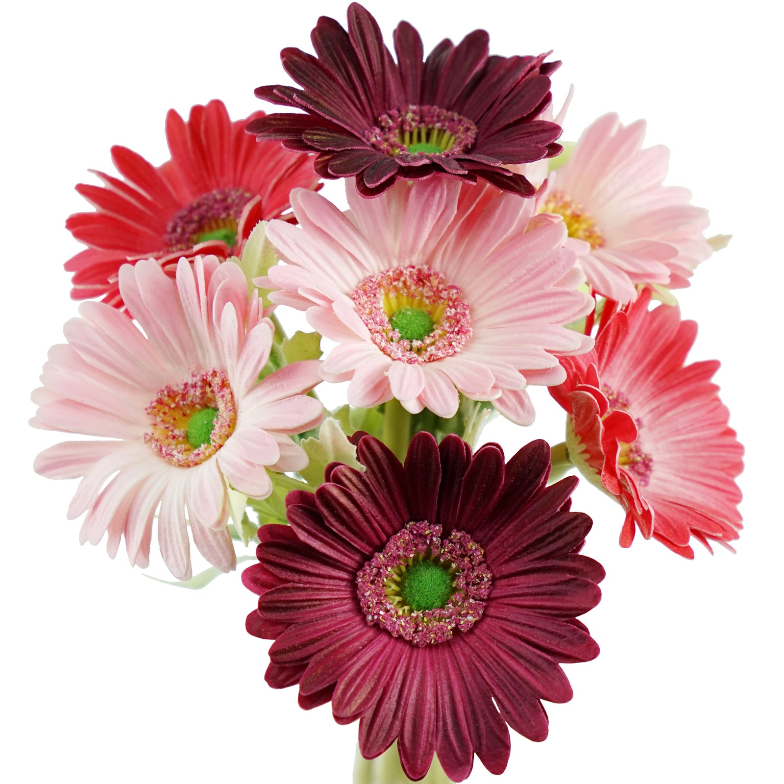 Real Touch Gerbera Flower Stems, Set of 7, 12.2 Inch – 8 Colors