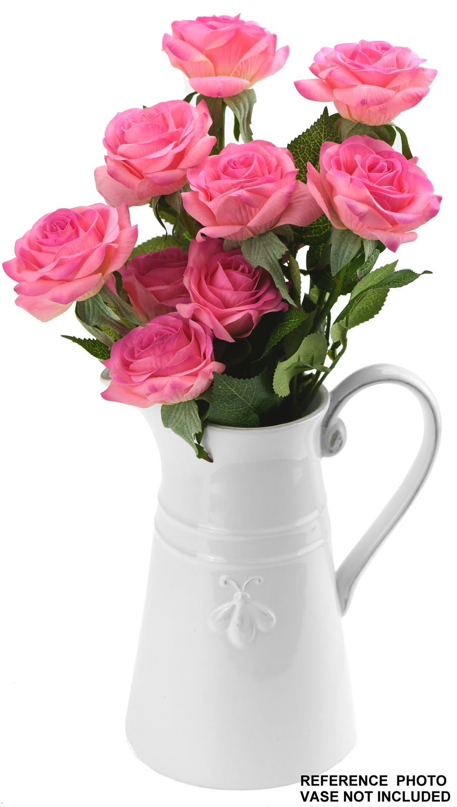 Magenta Real Touch Silk Artificial Flowers ‘Petals Feel and Look like Fresh Roses 10 Stems