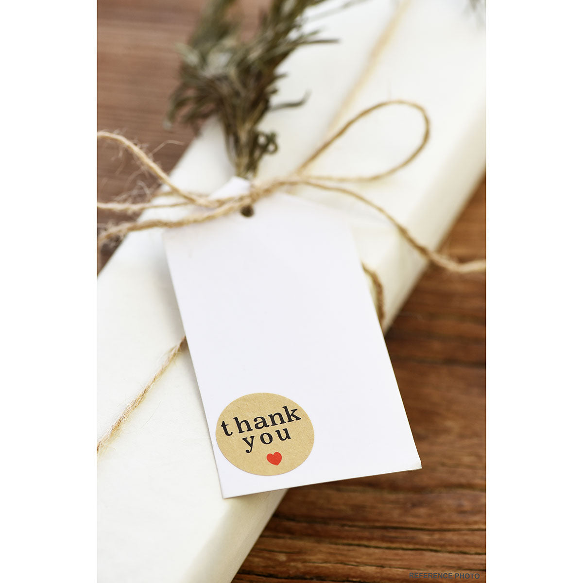 Round Shape Kraft Paper Thank You Stickers 1000 Pieces