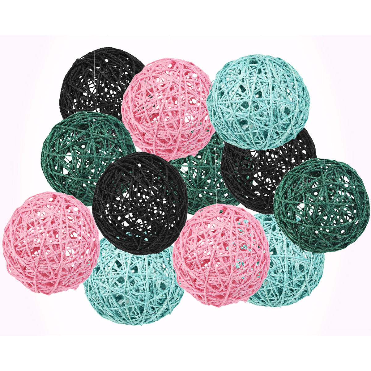 3-Pack of Natural Jute Twine Hemp Rope (98 Yards) Black