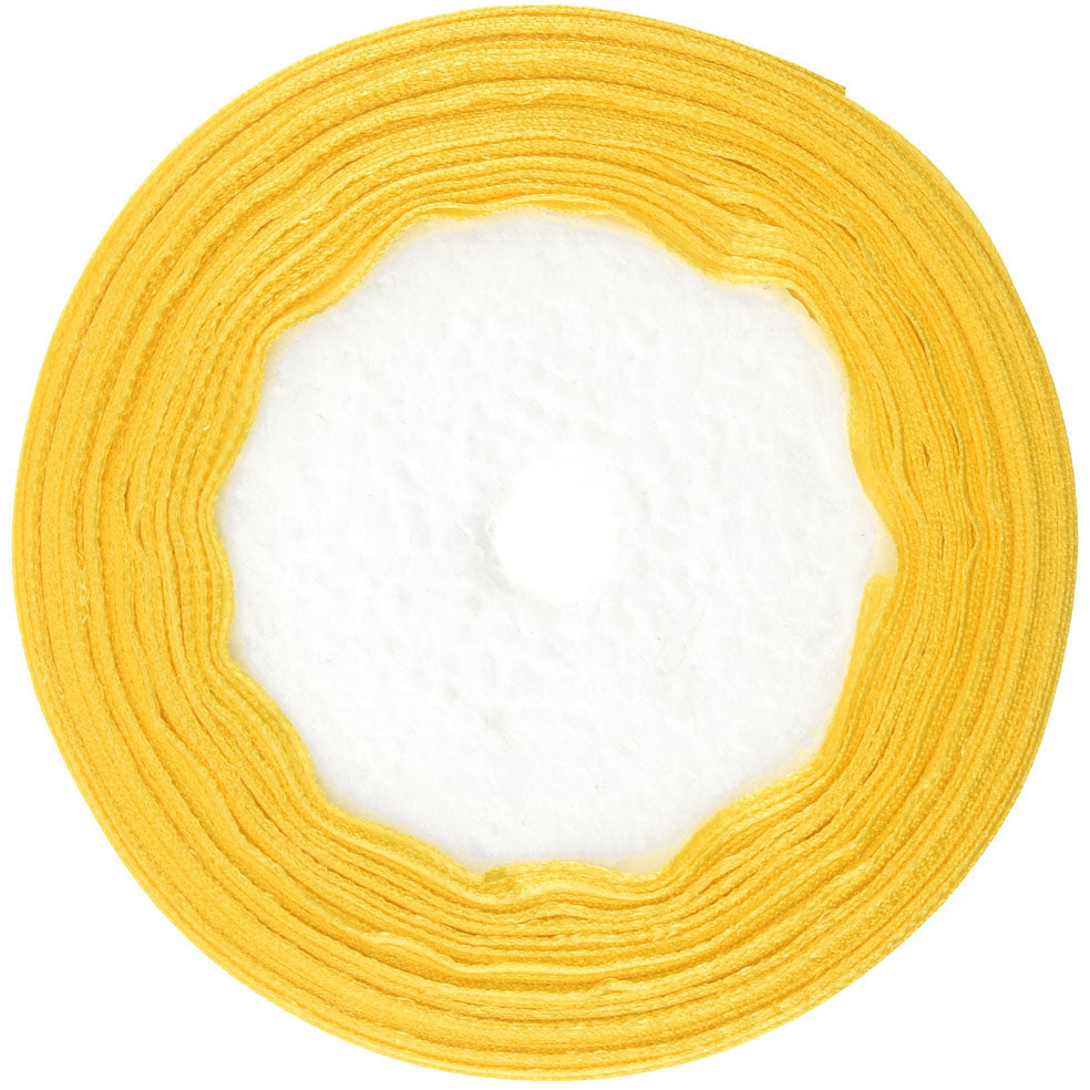 20mm Lemon Single Sided Satin Ribbon