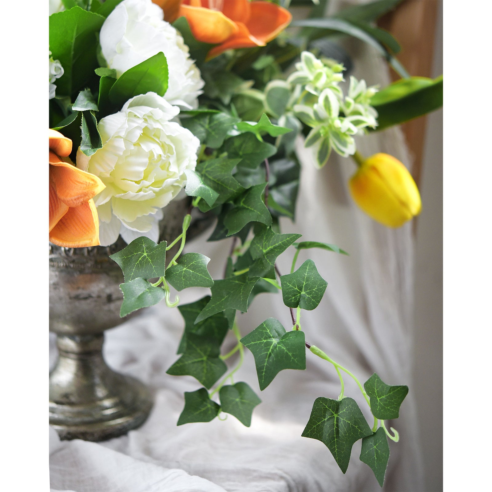 FiveSeasonStuff 4.3 ft (130cm) Cascading Ivy Greenery Artificial Garland