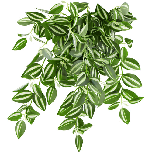 FiveSeasonStuff Real Touch Artificial Hanging Foliage Plant Tradescantia Wandering Jew House Plant 2 Stems