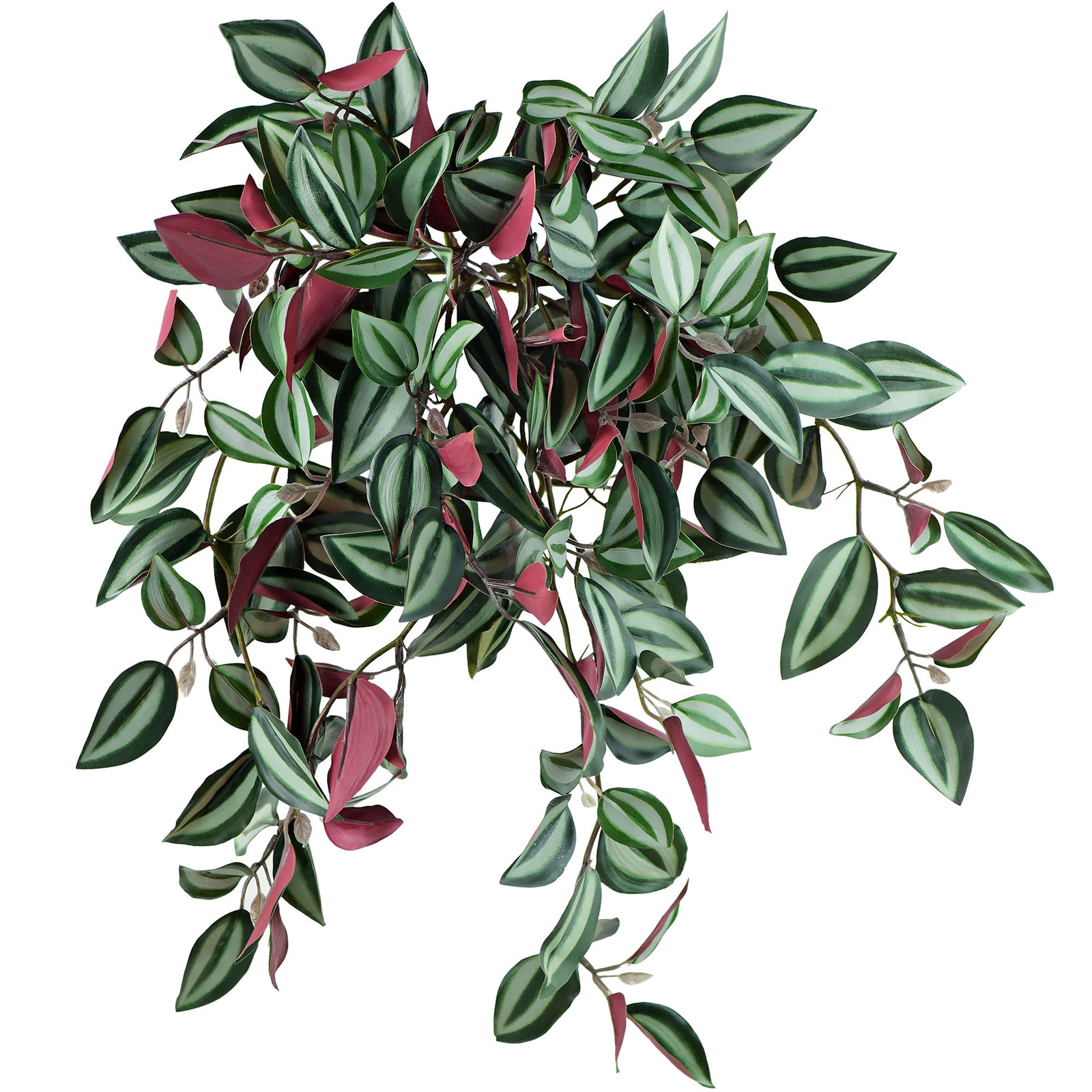 FiveSeasonStuff Real Touch Artificial Hanging Foliage Plant Tradescantia Zebrina House Plants 2 Stems