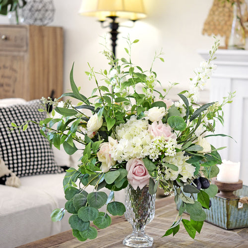 FiveSeasonStuff 6 Bunches of Clematis Leaves for Decorating Bouquets Floral Arrangement Artificial Greenery Fillers