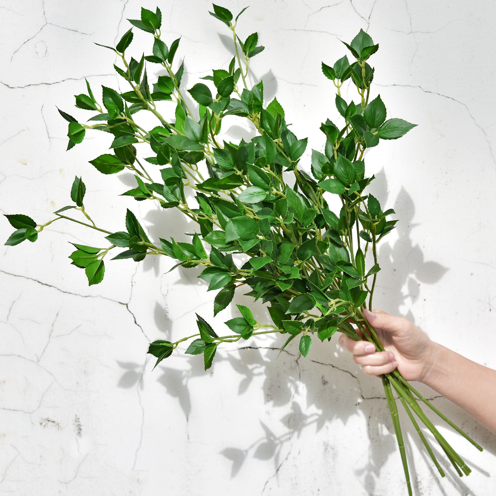 8 Stems 25.6'' 65cm Artificial Cherry Leaves and Branches Greenery Fillers for Floral Arrangement Decoration Wedding Home Décor