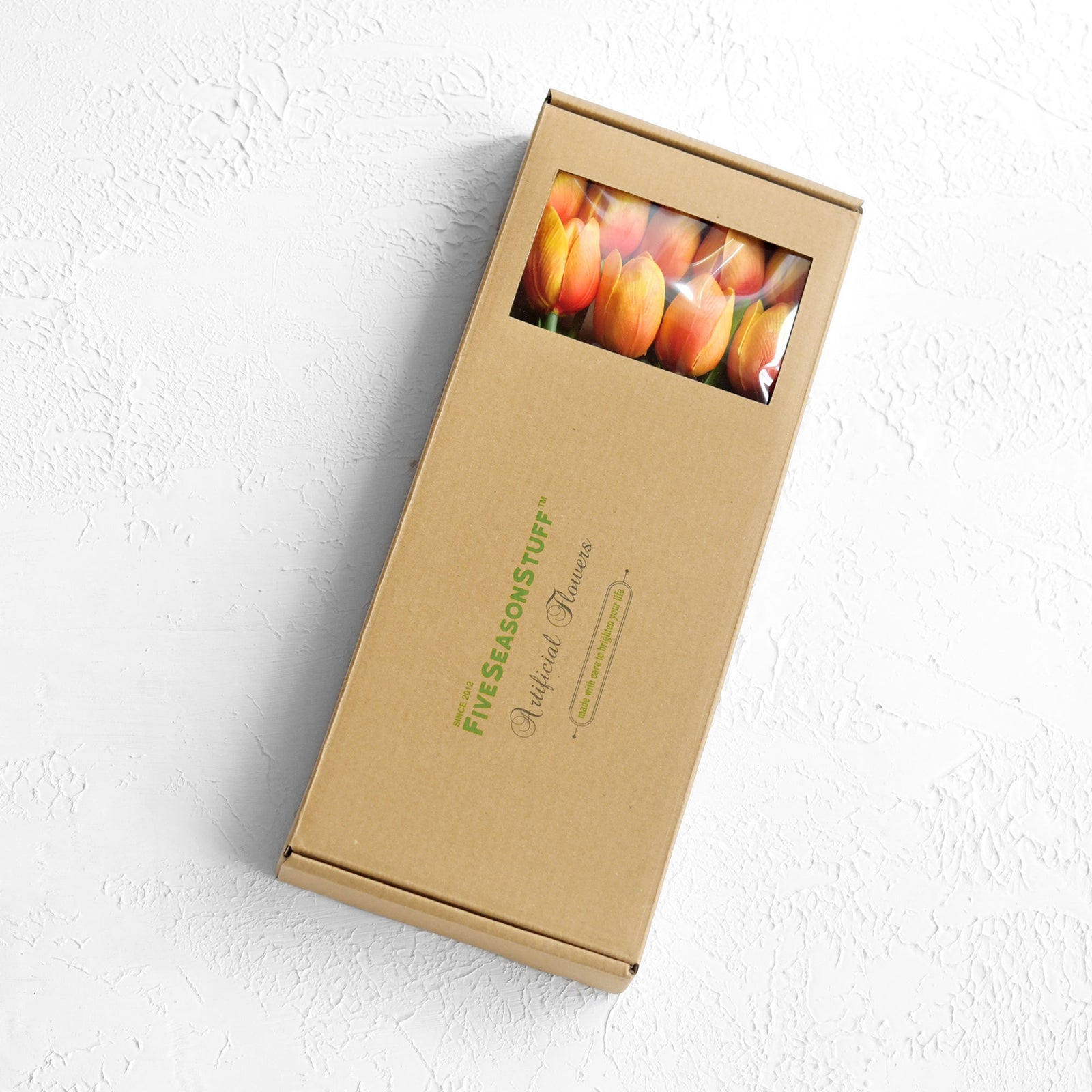 Sunset Real Touch Tulips Artificial Flowers Bouquet 10 Stems