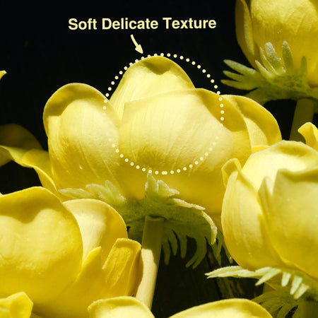 10 Long Stems of ‘Real Touch’ Artificial Anemone Flowers, Wedding Bouquet Flower Arrangement, 45cm (17.7 inches)