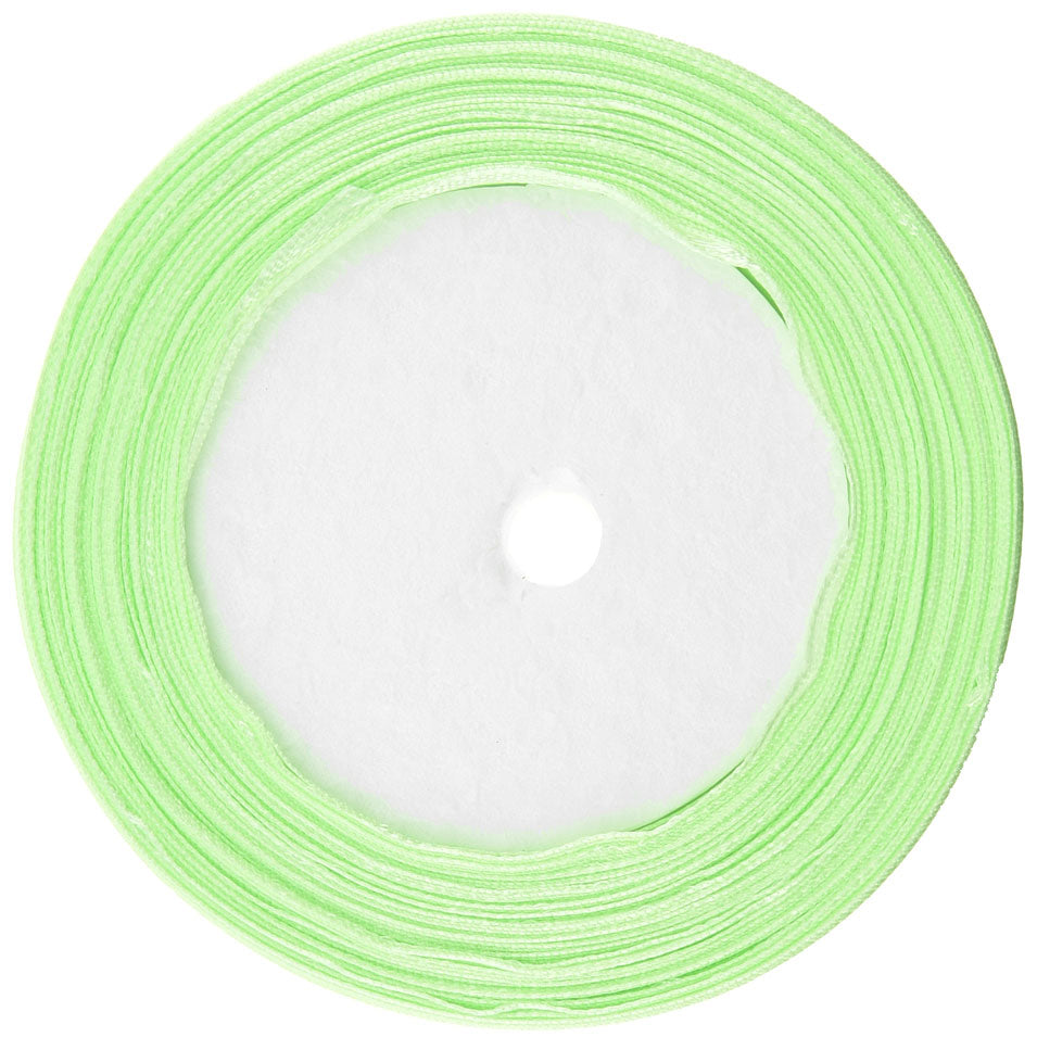 25mm Light Green Single Sided Satin Ribbon