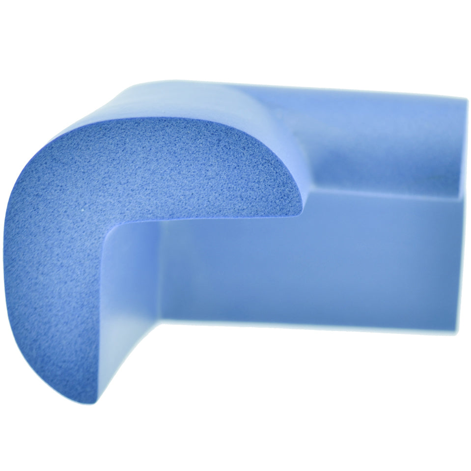 12 Pieces Skyblue Jumbo L-Shaped Foam Corner Protectors