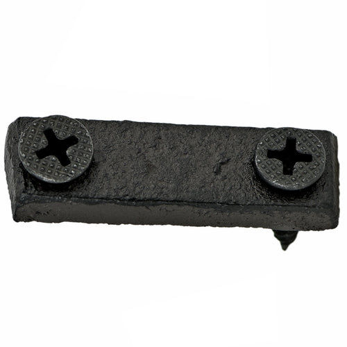 A cast iron house sign ‘Hyphen Symbol’ with a white background 