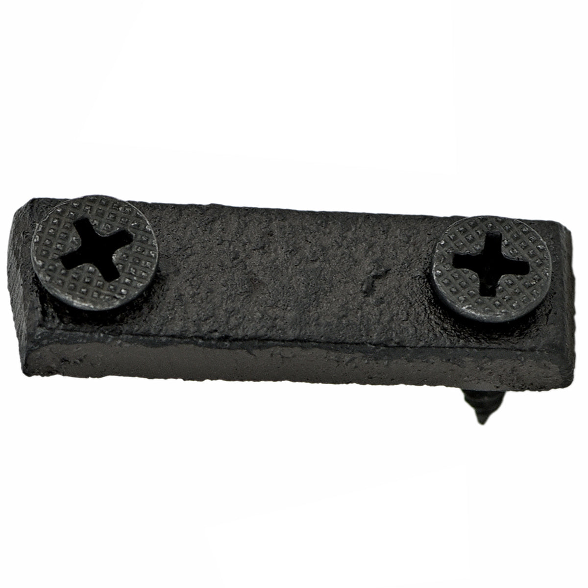 A cast iron house sign ‘Hyphen Symbol’ with a white background 