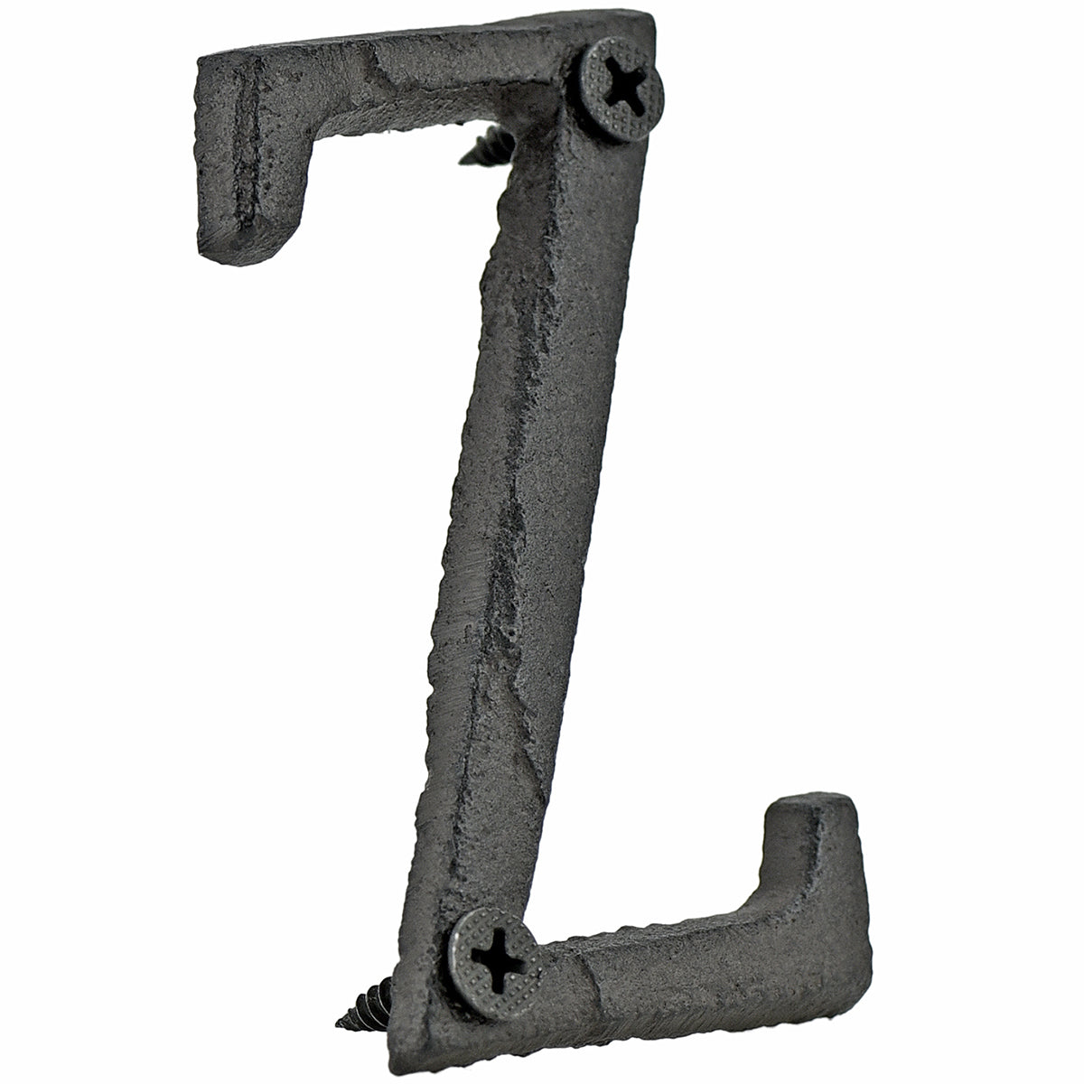 A cast iron house letter sign ‘Z’ with white background 