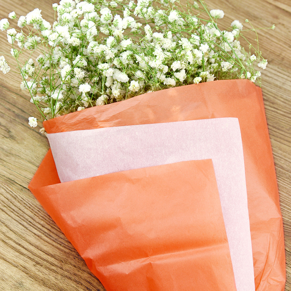 50 Sheets Orange Wrapping Tissue Paper
