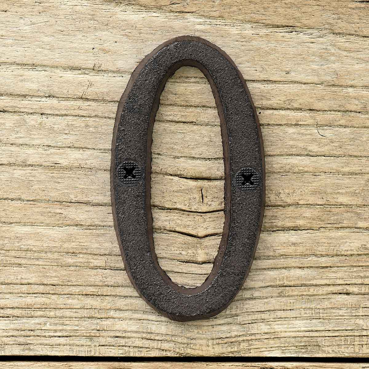 Cast Iron House Number Signs - Number 0