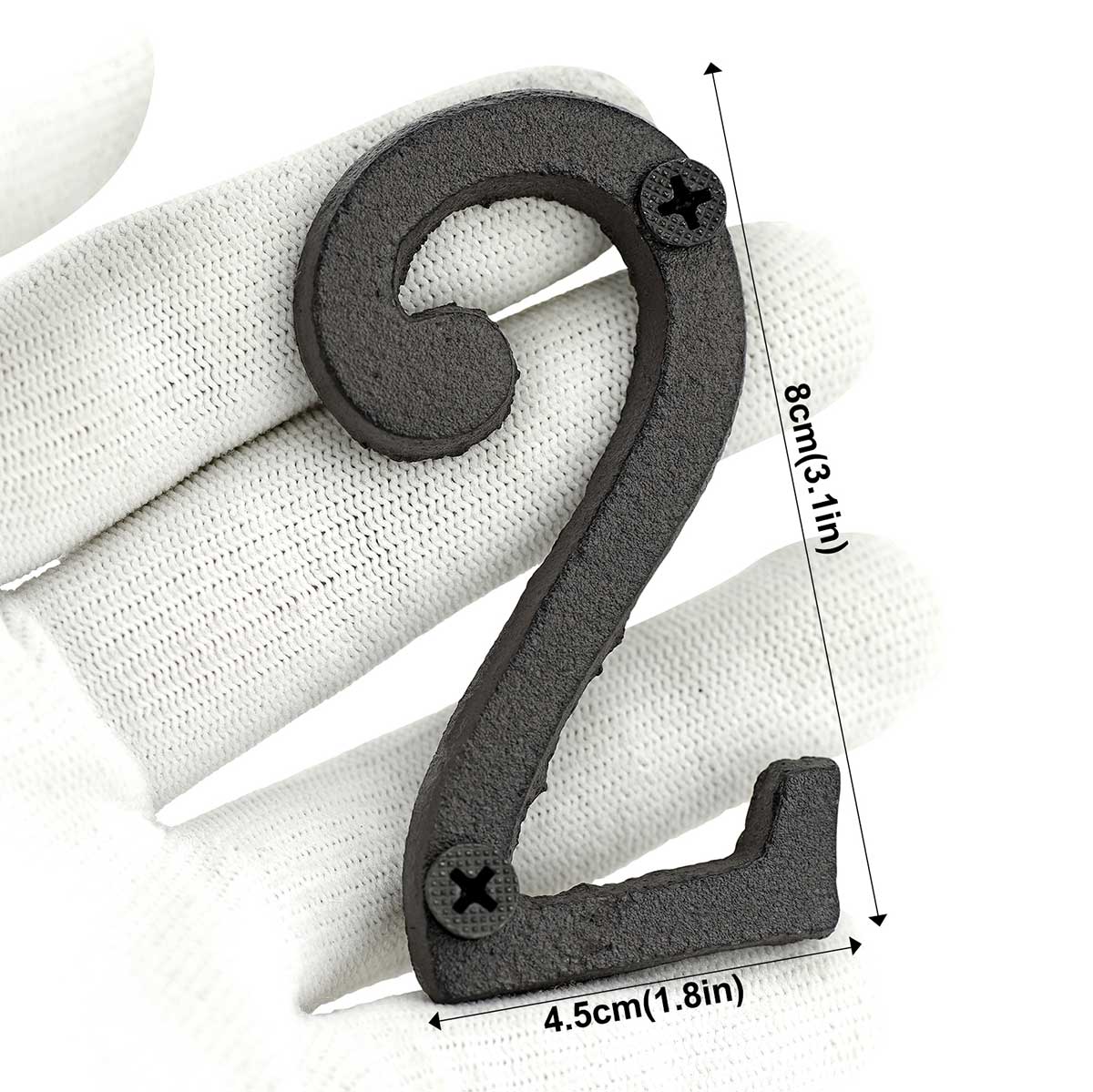 Cast Iron House Number Signs - Number 2