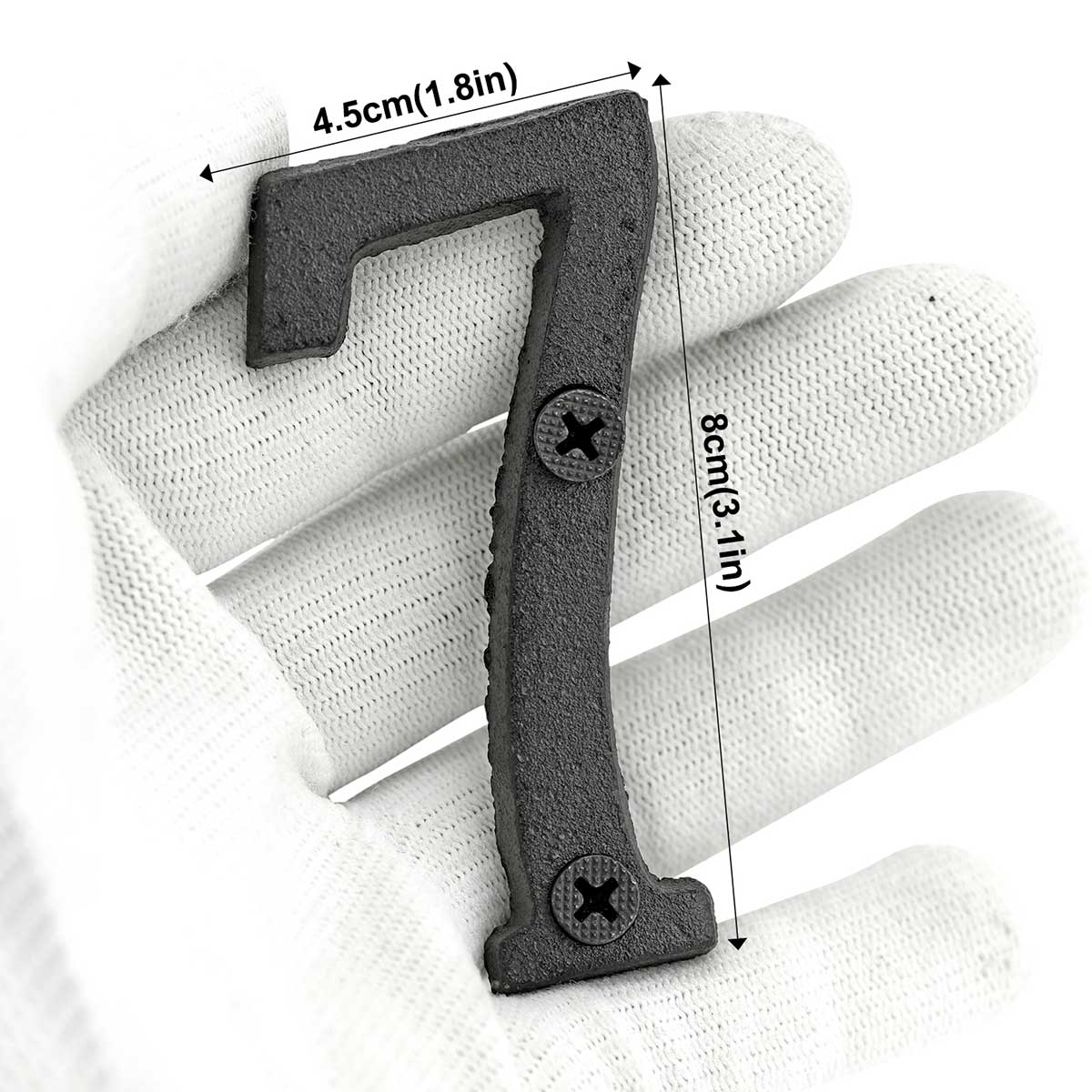 Cast Iron House Number Signs - Number 7