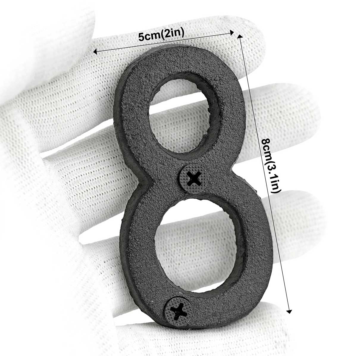 Cast Iron House Number Signs - Number 8